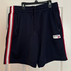 New Balance Red/White/Navy 9” Athletic Shorts Large